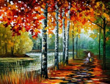 By The Lake Artwork by Leonid Afremov