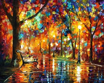 Consumed By Rain Artwork by Leonid Afremov