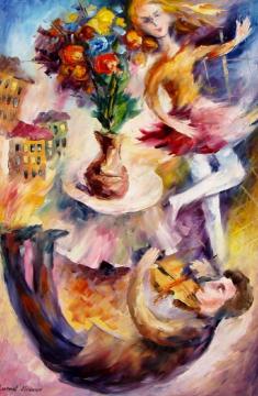 Dance violin Artwork by Leonid Afremov