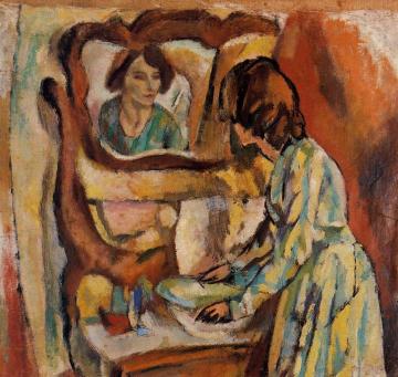 Woman Washing Herself Artwork by Jules Pascin