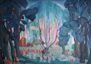 The Round Dance Artwork by Boris Grigoriev