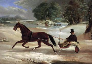 Judge Van Aernum in His Sleigh Artwork by Thomas Kirby Van Zandt