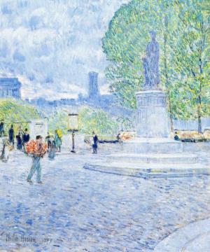 Quai Malaquais Artwork by Frederick Childe Hassam