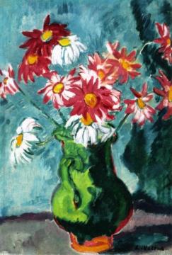 Green Jug With Daisies Artwork by Louis Valtat