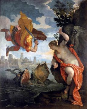 Perseus Rescuing Andromeda Artwork by Paolo Veronese