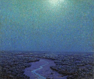 Moonlight On The Marsh Artwork by Granville Redmond