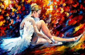Young ballerina Artwork by Leonid Afremov