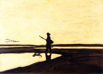 A Hunter and His Dog in the Camargue Artwork by Auguste Chabaud