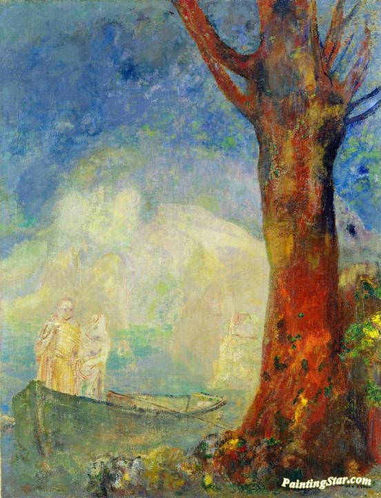 The Barque Artwork by Odilon Redon