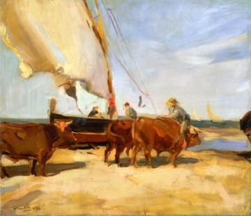 On the Beach at Valencia Artwork by Joaquin Sorolla y Bastida