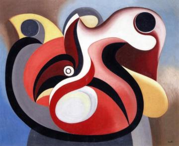 Composition 'scrolls' Artwork by Auguste Herbin