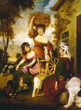 The Cottagers Artwork by Sir Joshua Reynolds