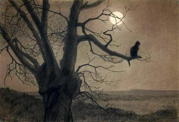 Chat Au Clair-de-lune Artwork by Theophile-Alexandre Steinlen