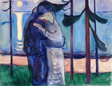 Kiss On The Shore By Moonlight Artwork by Edvard Munch