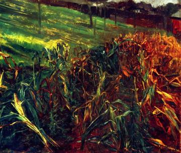 Corn Field Artwork by Wilhelm Trübner