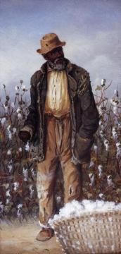 Old Negro Man With Basket Of Cotton Artwork by William Aiken Walker