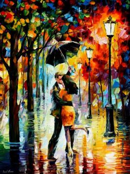 Dance Under The Rain Artwork by Leonid Afremov