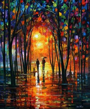 Dark park Artwork by Leonid Afremov