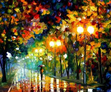 Fall alley Artwork by Leonid Afremov