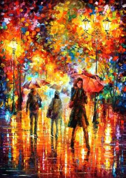 Hesitation of the rain Artwork by Leonid Afremov