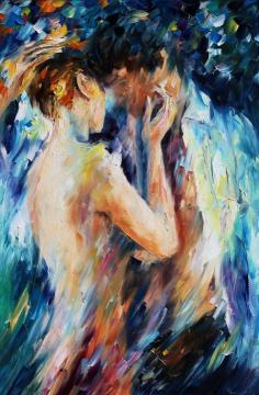 Kiss Of Passion Artwork by Leonid Afremov