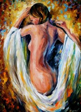 Modest Girl Artwork by Leonid Afremov
