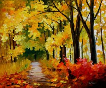 Fall park Artwork by Leonid Afremov
