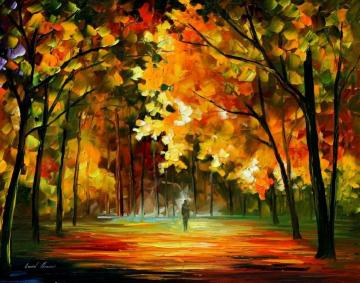 Fiest of leafs Artwork by Leonid Afremov