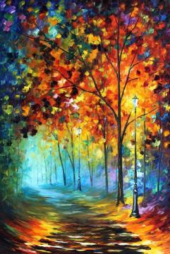Fog alley Artwork by Leonid Afremov