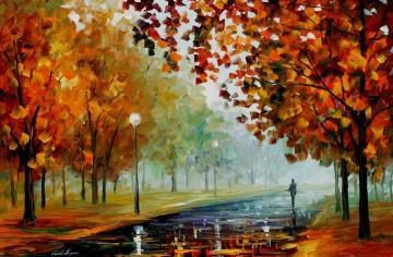 Foggy Autumn Artwork by Leonid Afremov