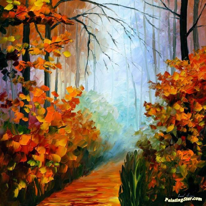 Foggy morning Artwork by Leonid Afremov