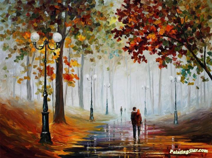 Foggy morning Artwork by Leonid Afremov