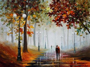 Foggy morning Artwork by Leonid Afremov
