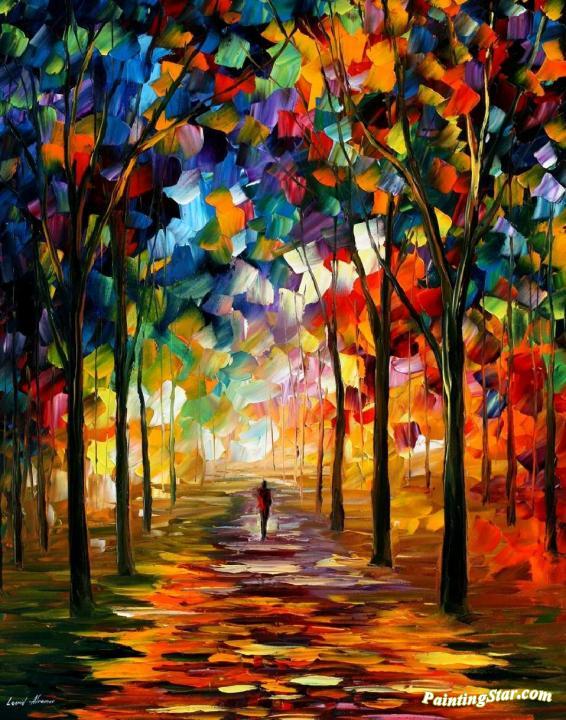 Forest path Artwork by Leonid Afremov