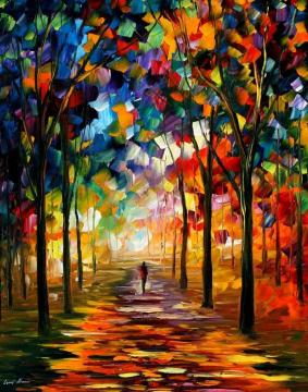 Forest path Artwork by Leonid Afremov