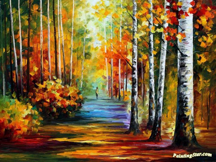 Forest road Artwork by Leonid Afremov