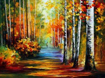 Forest road Artwork by Leonid Afremov