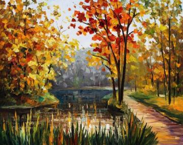 Forest Stream Artwork by Leonid Afremov