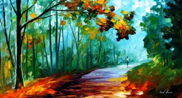 Fresh Forest Artwork by Leonid Afremov