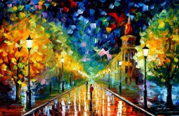 Gold winter Artwork by Leonid Afremov