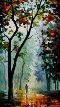 Golden path Artwork by Leonid Afremov