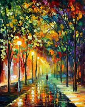Green dreams Artwork by Leonid Afremov