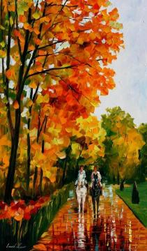 Horseback Stroll Artwork by Leonid Afremov