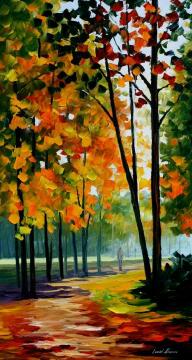 Hot noon in the forest Artwork by Leonid Afremov