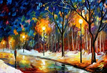 Ice path Artwork by Leonid Afremov