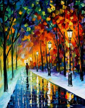 Icey path Artwork by Leonid Afremov