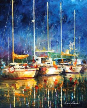 In the port Artwork by Leonid Afremov