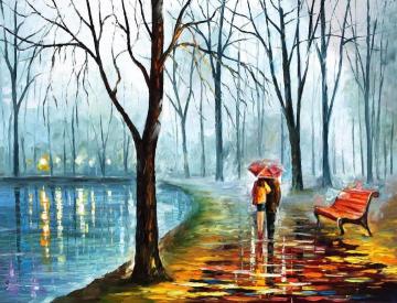 Inside The Rain Artwork by Leonid Afremov