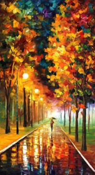 Light of autumn Artwork by Leonid Afremov