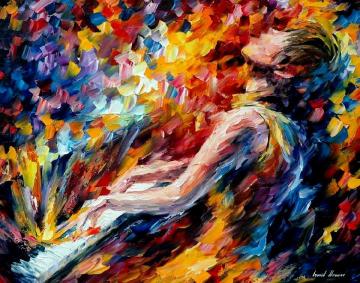 Music fight Artwork by Leonid Afremov